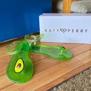 EUC Katy Perry Avocado Jelly Sandals